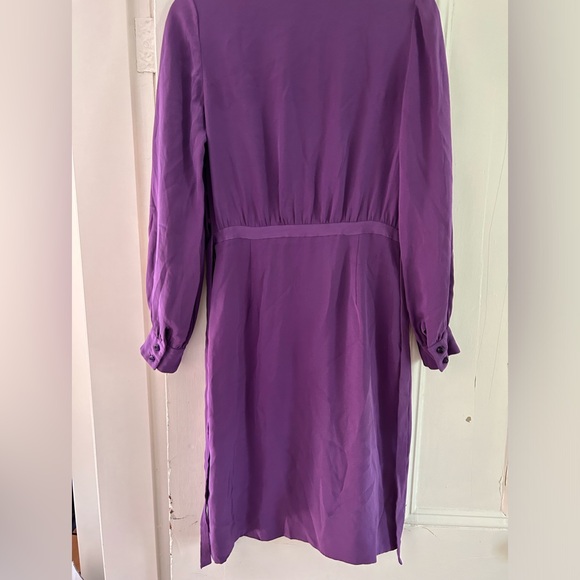 Tuleh silk long-sleeved midi dress - size 8 - Picture 2 of 14